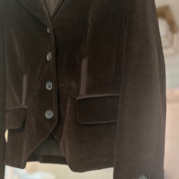Vintage CELINE Brown Velvet Blazer - Never worn, like new - Size 10 - Picture 6 of 14